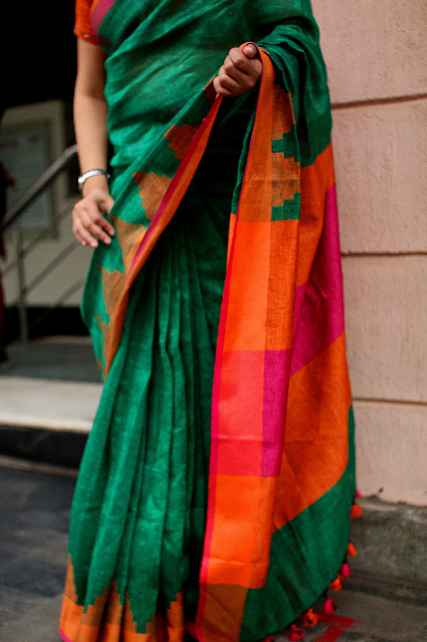 Pure linen by linen saree from Bhagalpur